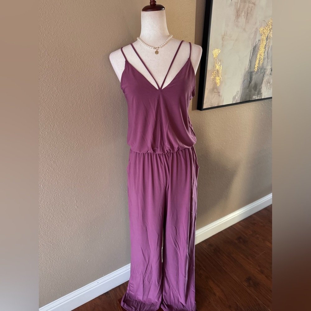 Stylish Purple Sleeveless Jumpsuit - Picture 4 of 10
